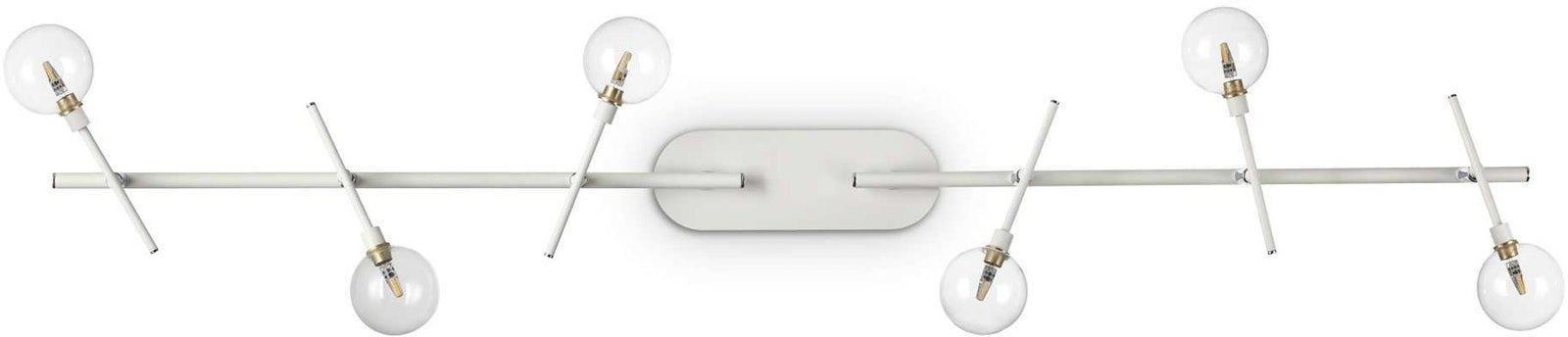 Loftslampe Ideal Lux Maracas - Hvid Messing Design 118 cm