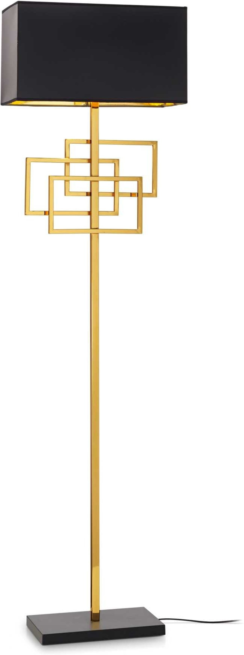 Luksus Messing og Sort Gulvlampe fra Ideal Lux!