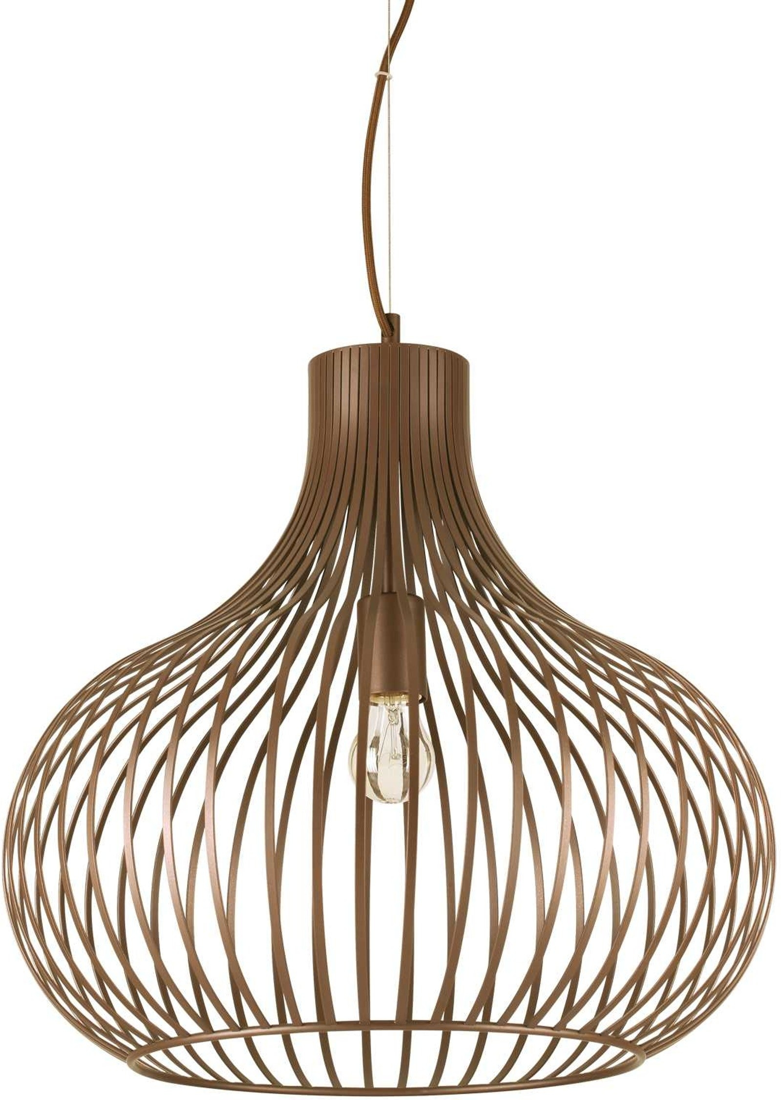 Pendellampe Ideal Lux Onion Ø47 Kaffe Brun – Justerbar Højde