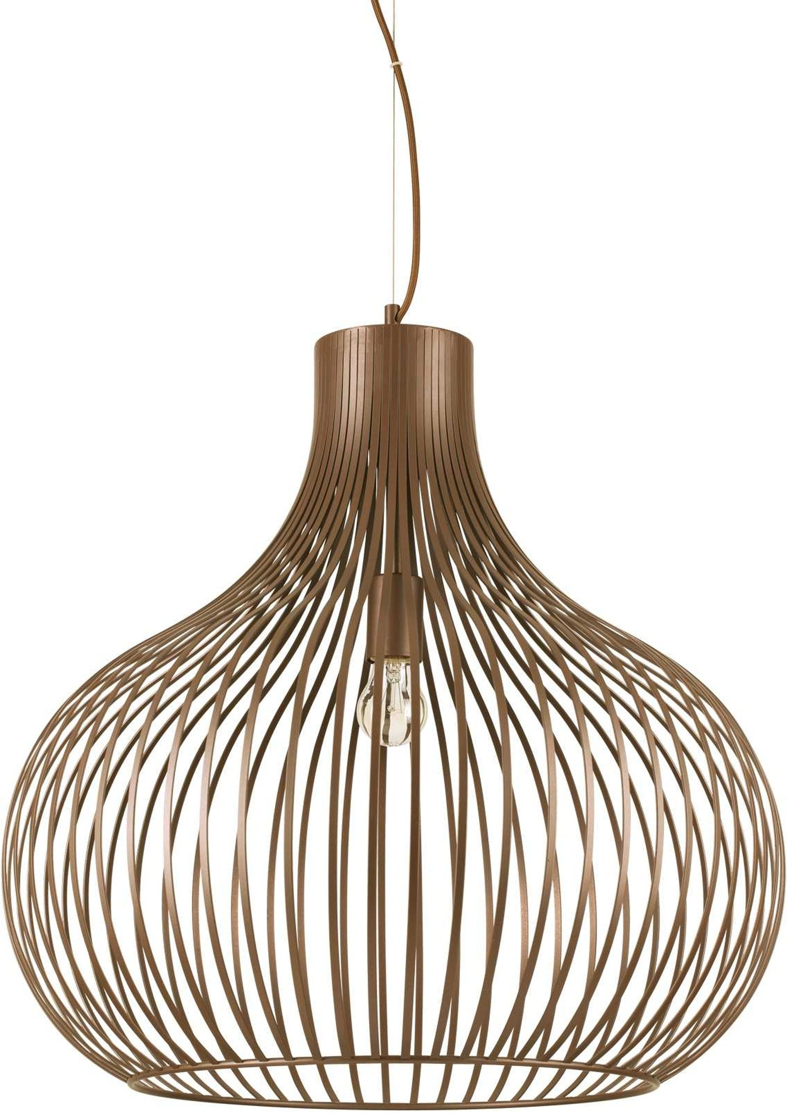 Elegant Kaffe Brun Pendellampe fra Ideal Lux - Justerbar Højde
