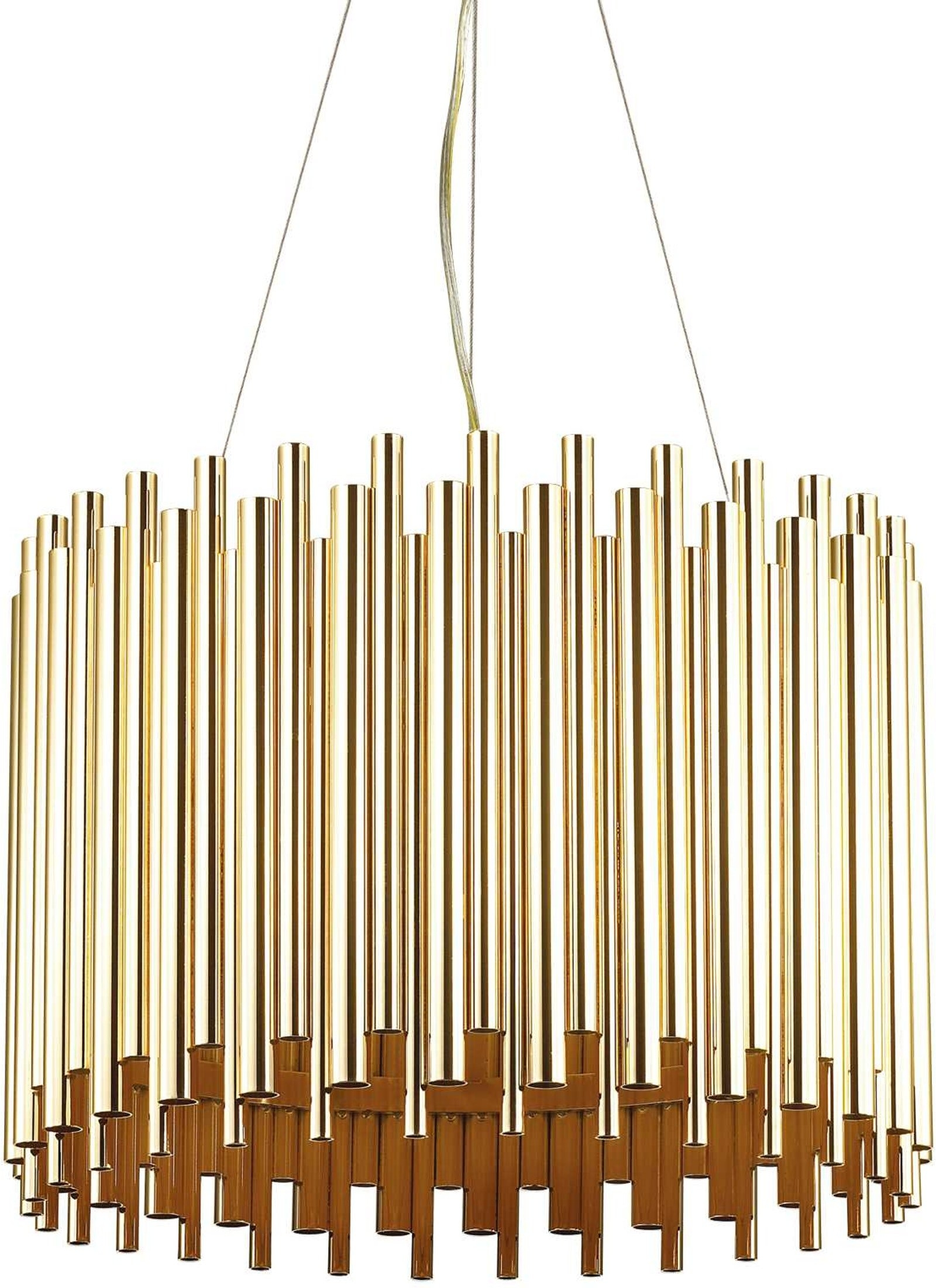 Pendellampe i Guld – Justerbar Højde, Elegant Design