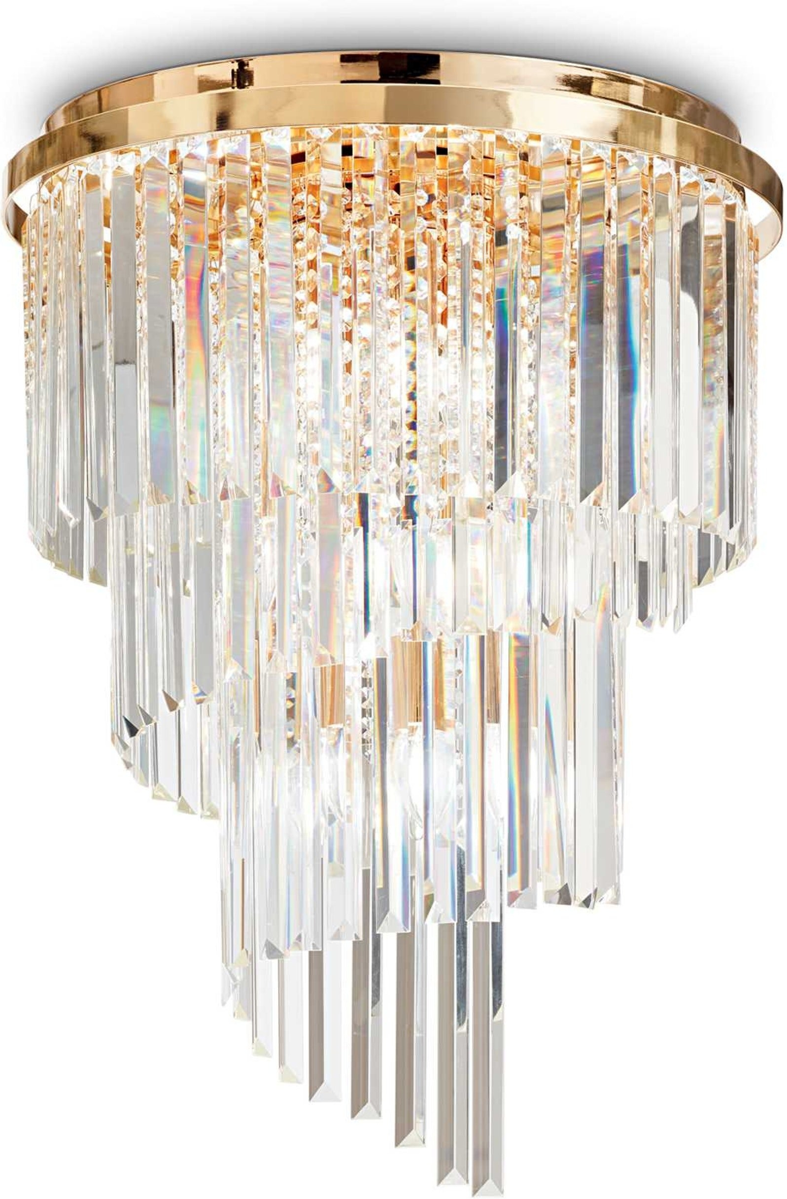 Luksuriøs Carlton Loftslampe i Guld med 12 Fatninger