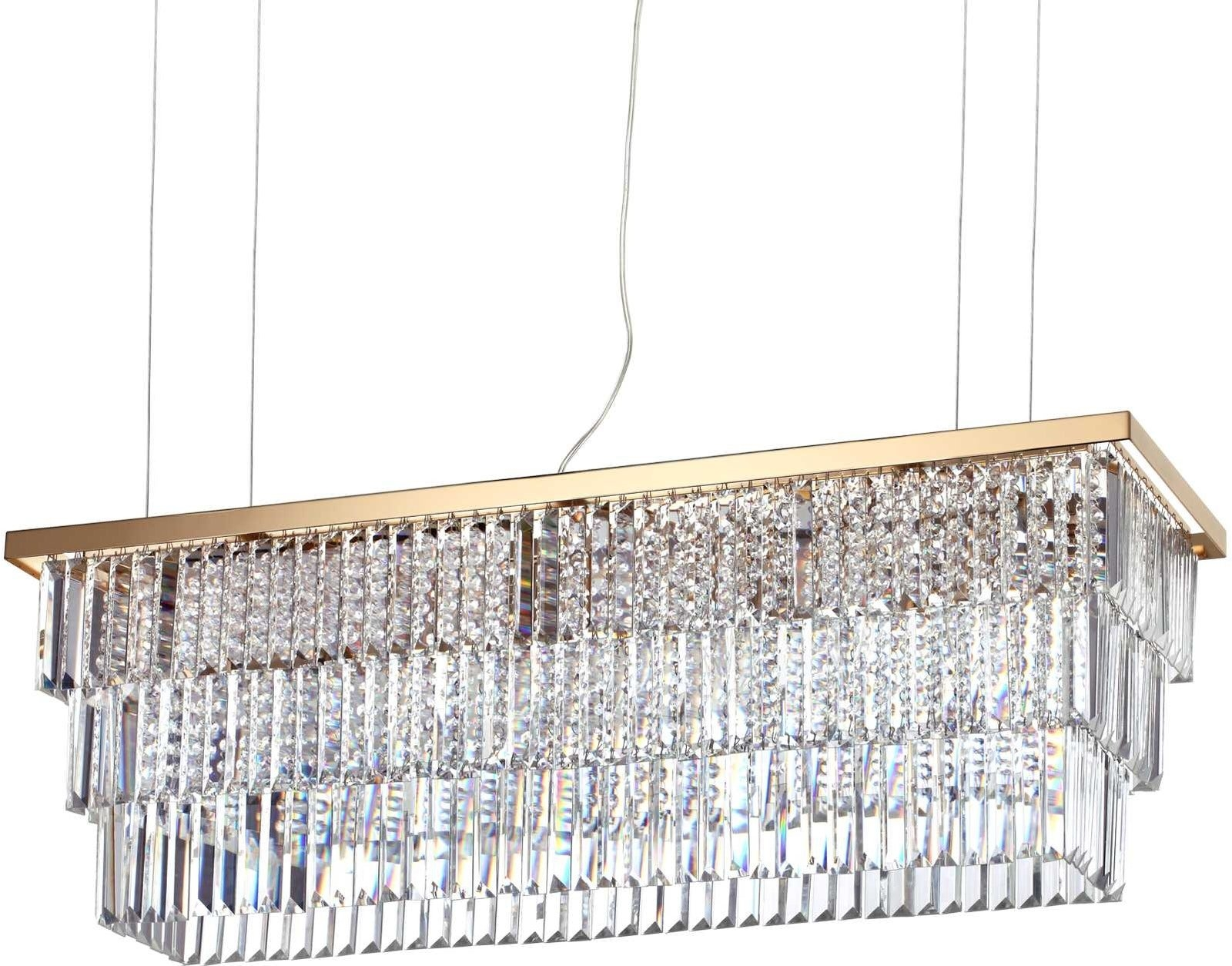 Pendellampe Ideal Lux Martinez Ophængslampe   Guldfarvet Metal   Glas L103   H70 132   B30