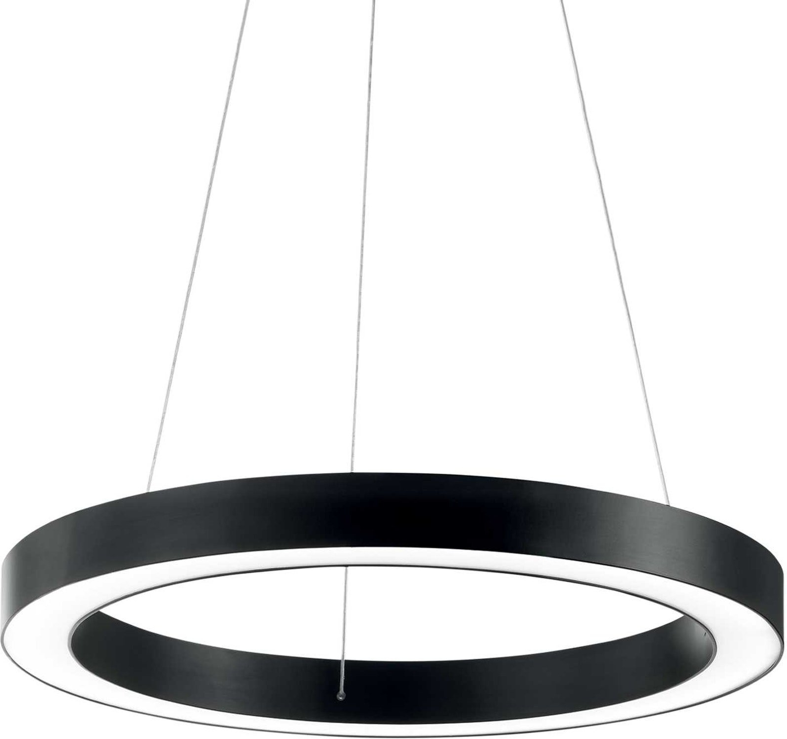 Pendellampe Ideal Lux Oracle Ø500 Sort - Justerbar Højde