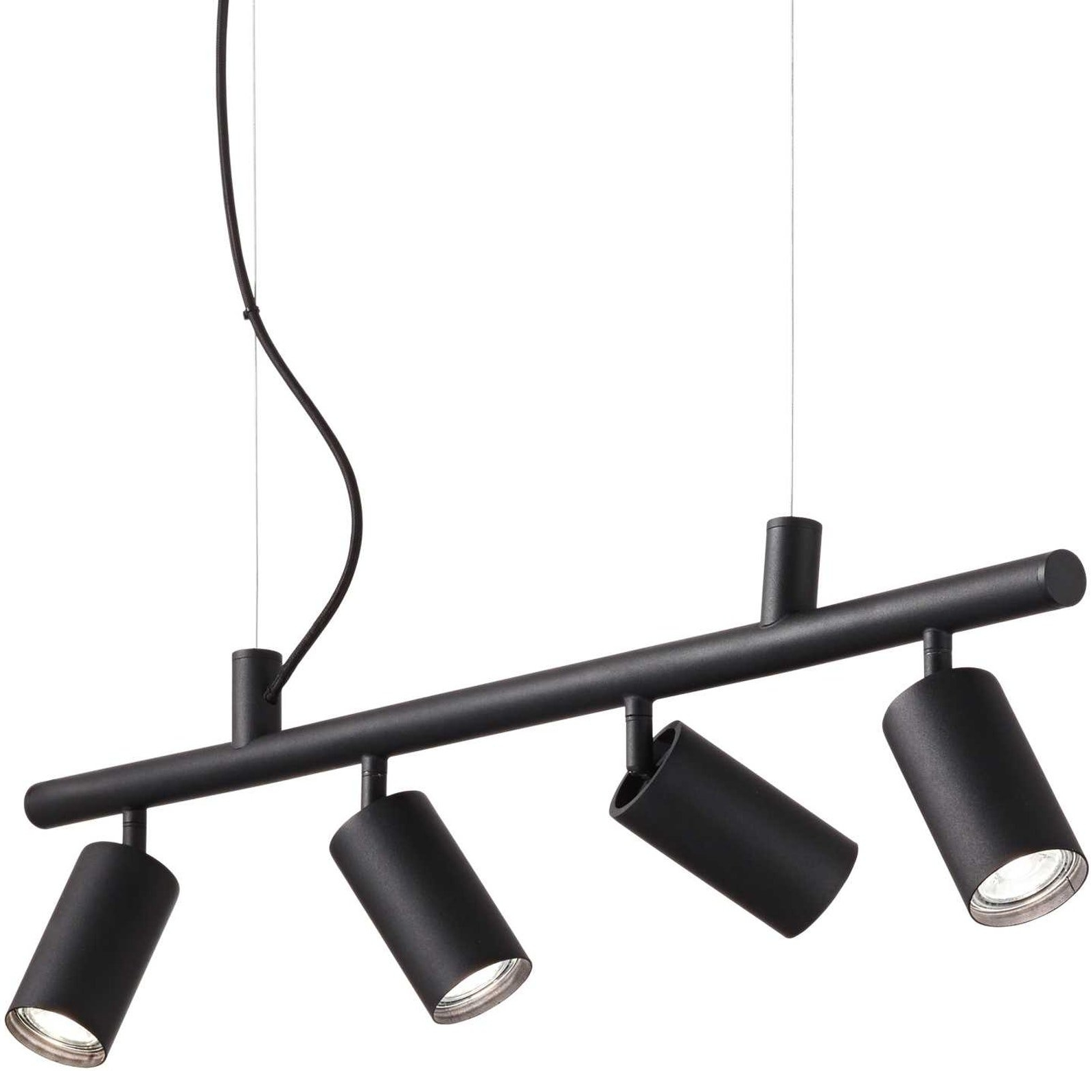 Pendelampe Ideal Lux Dynamite i Sort Metal - Justerbar Højde