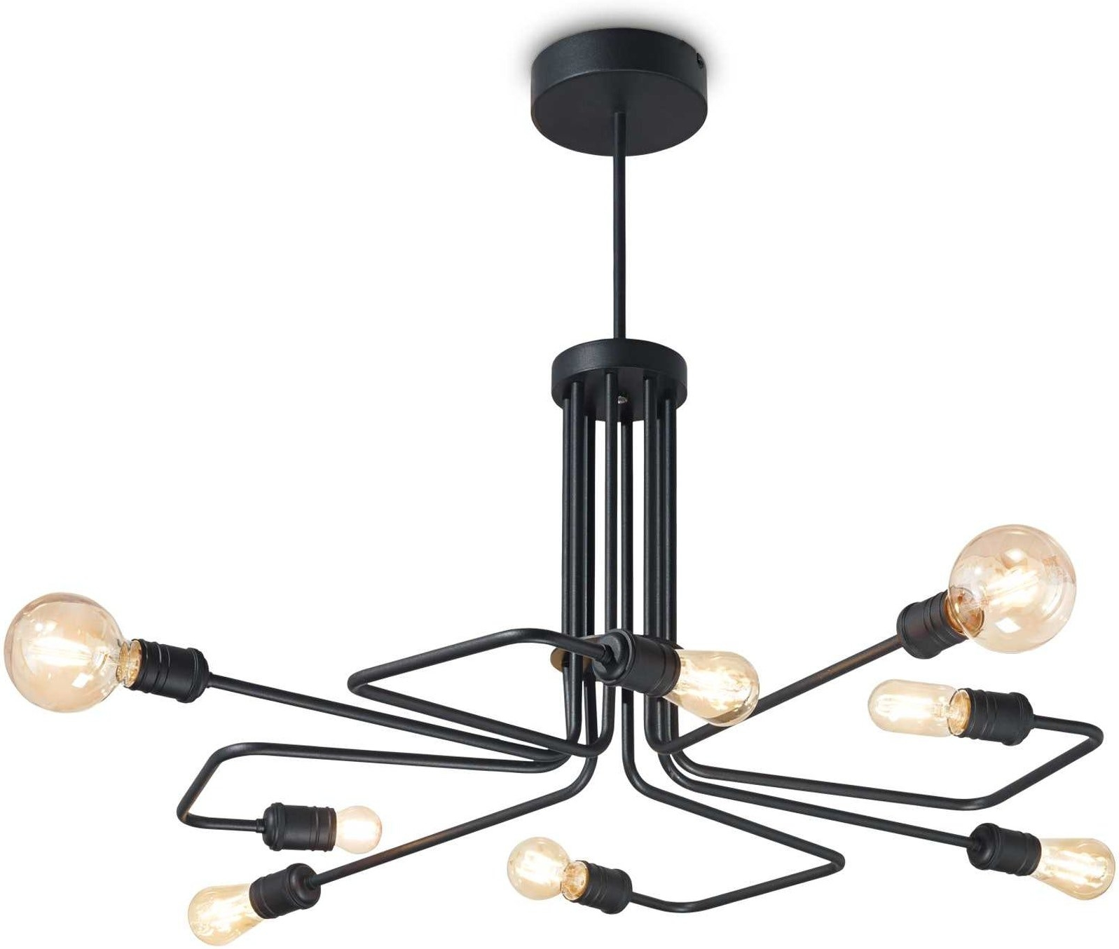 Pendellampe Ideal Lux Triumph – Elegant Sort Metal Belysning