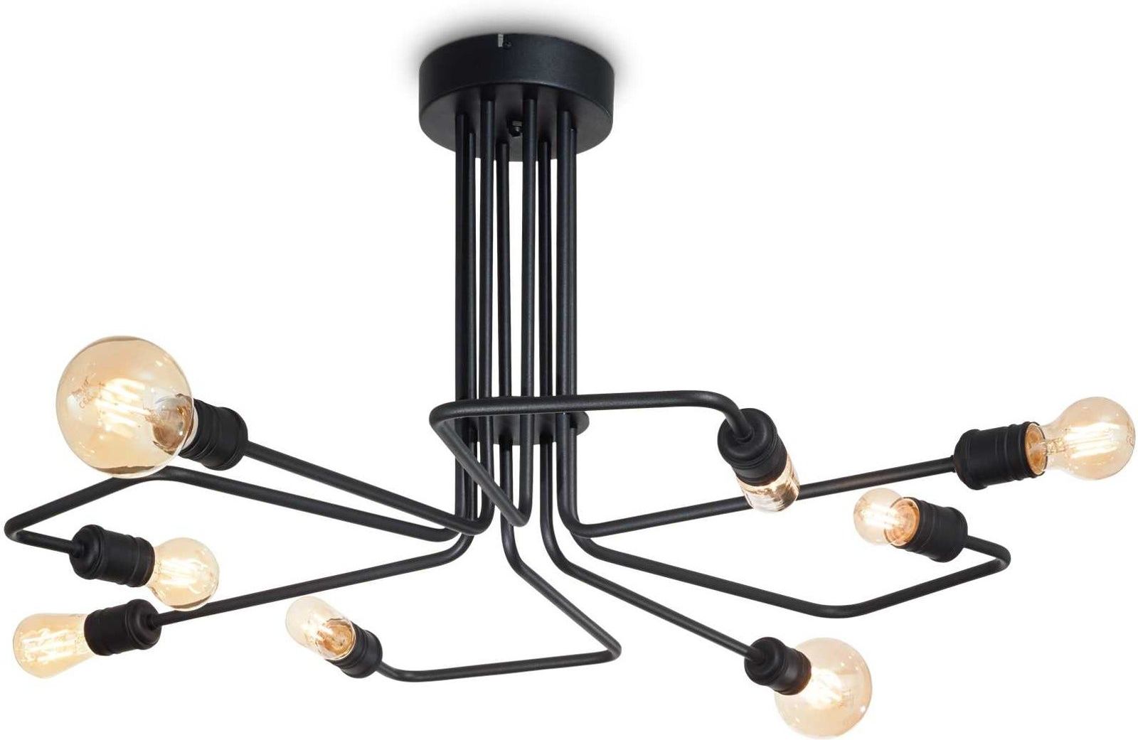 Loftlampe Ideal Lux Triumph i Sort Metal - Industrielt Design