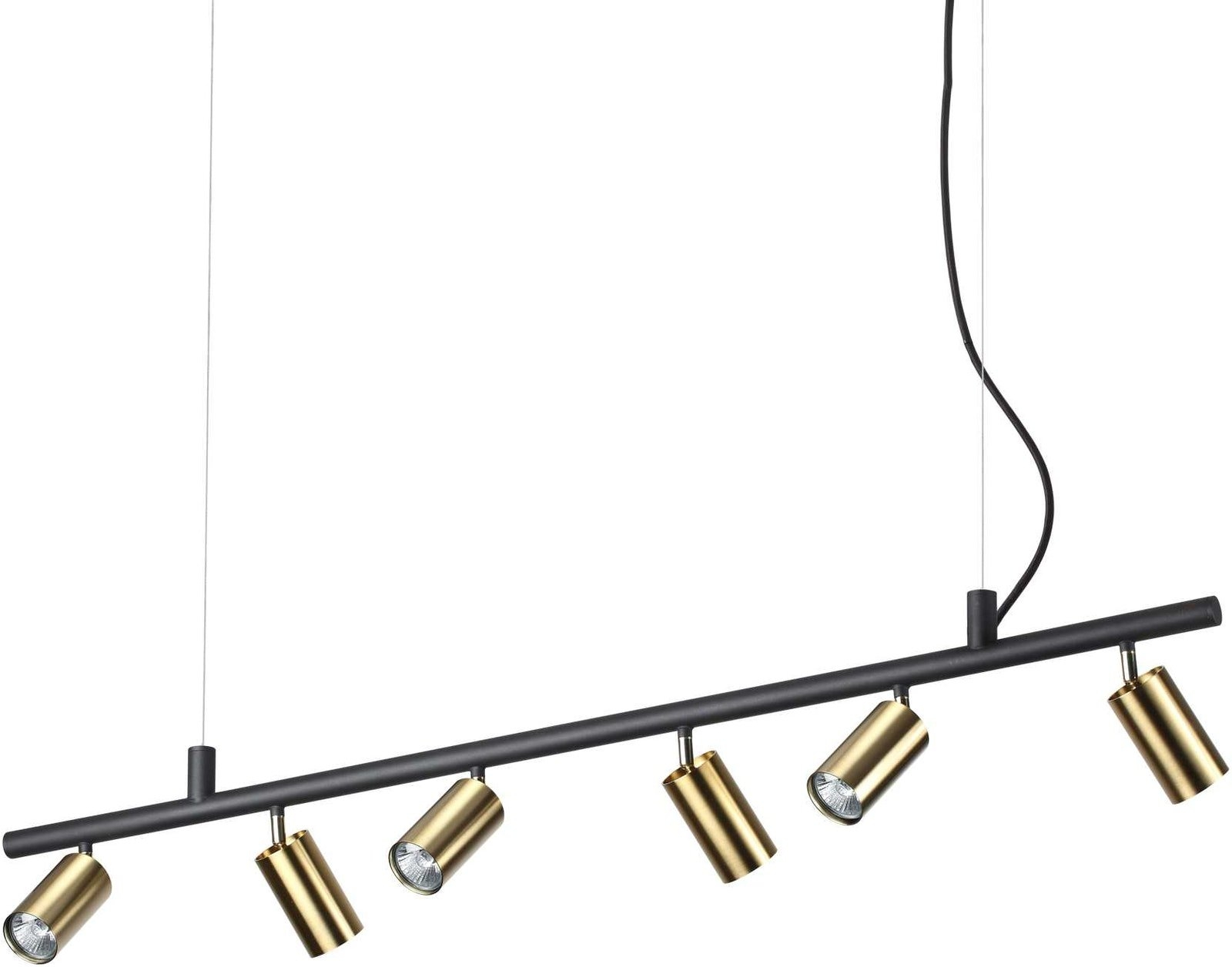 Pendellampe Dynamite i Messing og Sort Metal - Elegant Belysning