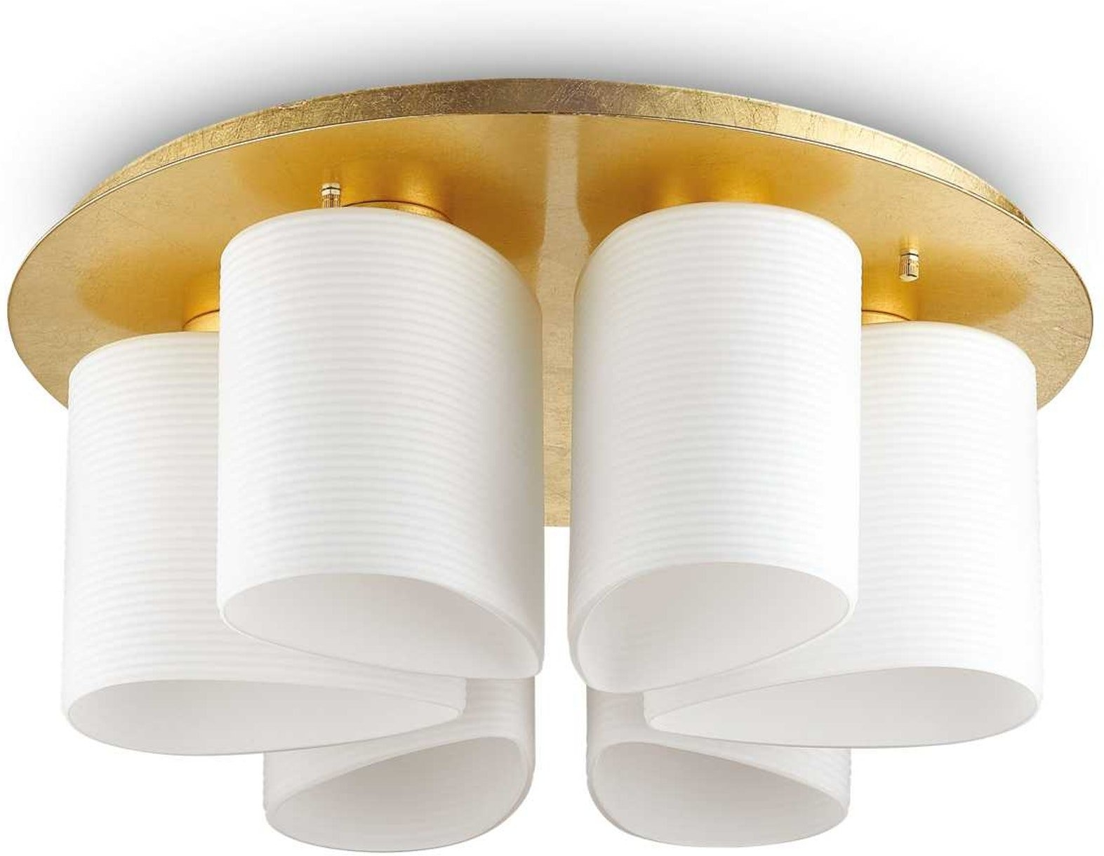 Loftslampe Ideal Lux Daisy ø60 i bladguld og glas