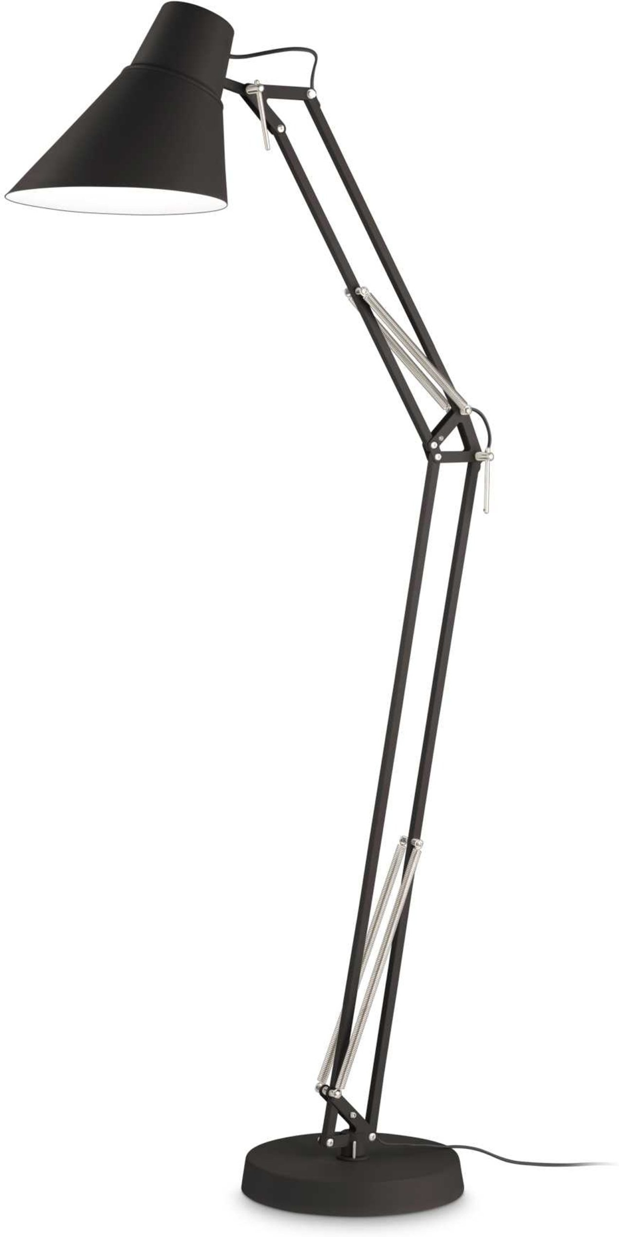 Gulvlampe Ideal Lux Sally - Justerbar Sort Metal Design