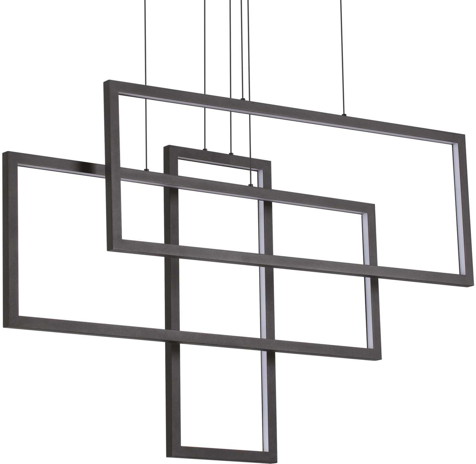 Pendellampe Ideal Lux Frame - Sort LED-lampe i metal