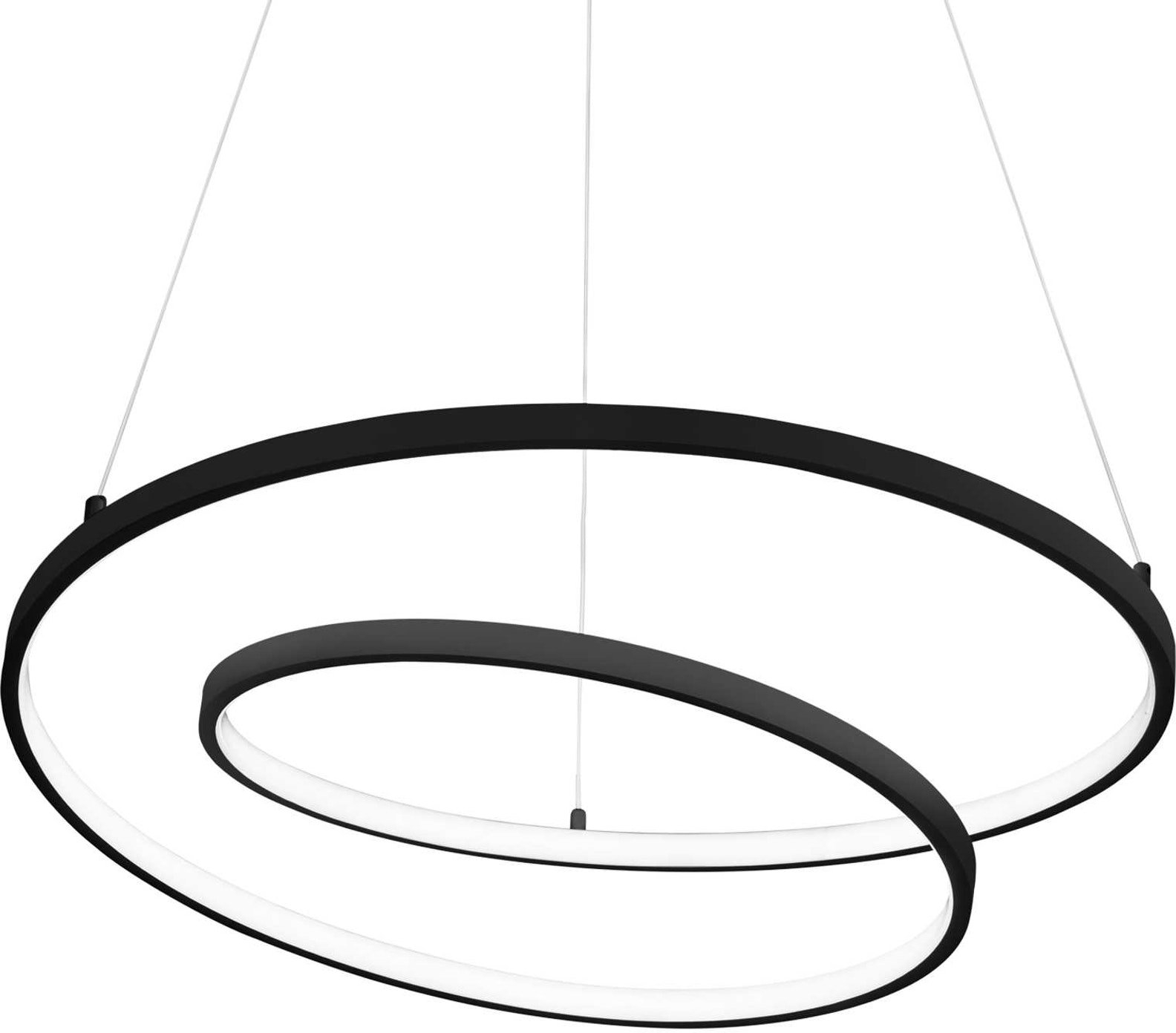 Justerbar Pendel Lampe i Sort Metal fra Ideal Lux