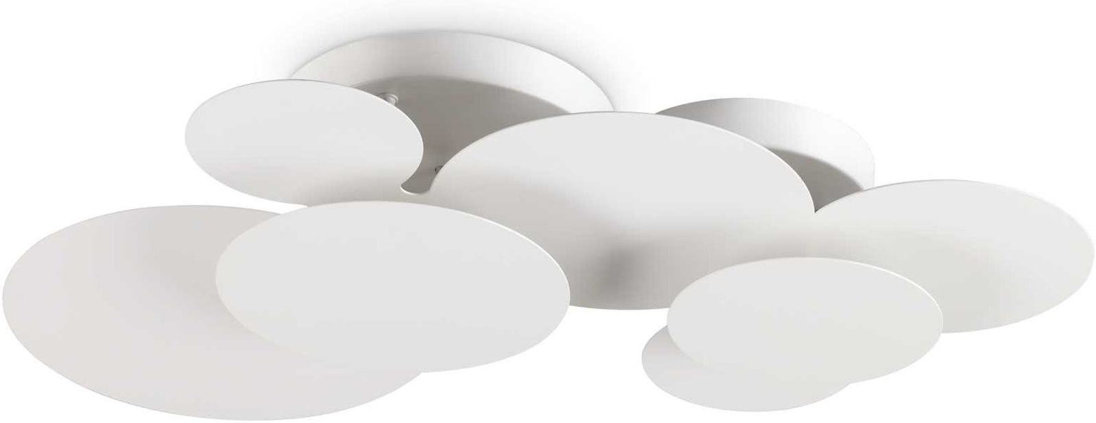 Elegant Loftslampe i Hvid Metal - Cloud Model Rabatt!