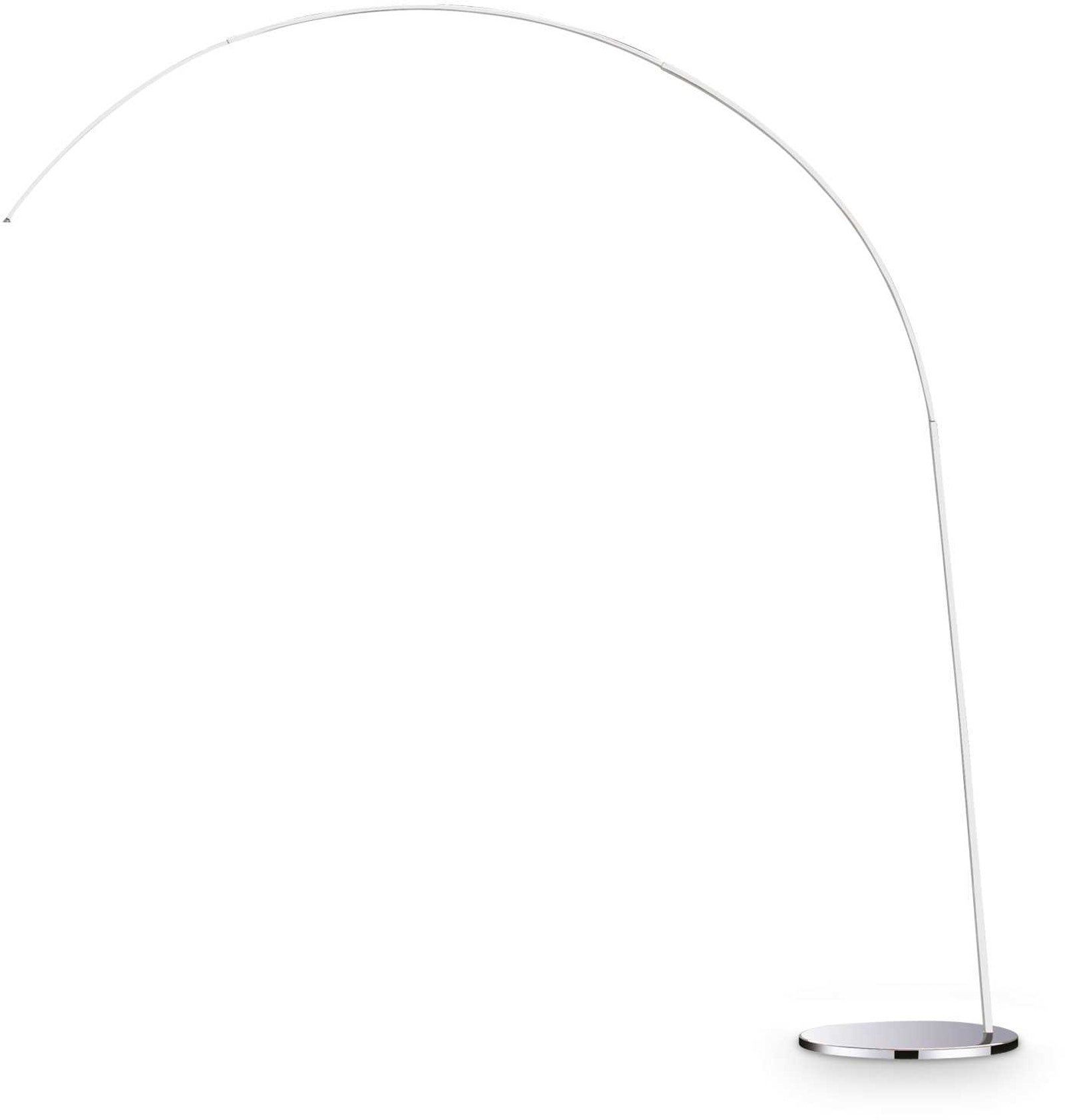 Gulvlampe Ideal Lux Dorsale Krom Metal Lampe Stativ Med Pvc-skærm ø50 H228