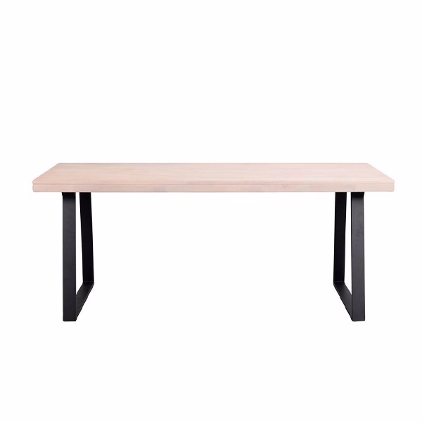 Rowico Home Brooklyn Spisebord Hvidpigmenteret Sort -ben 170 75 95 Møbelsalg
