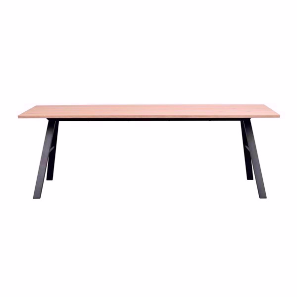 Rowico Home Brigham Spisebord Hvidpigmenteret Sorte Ben 220 75 90 Møbelsalg