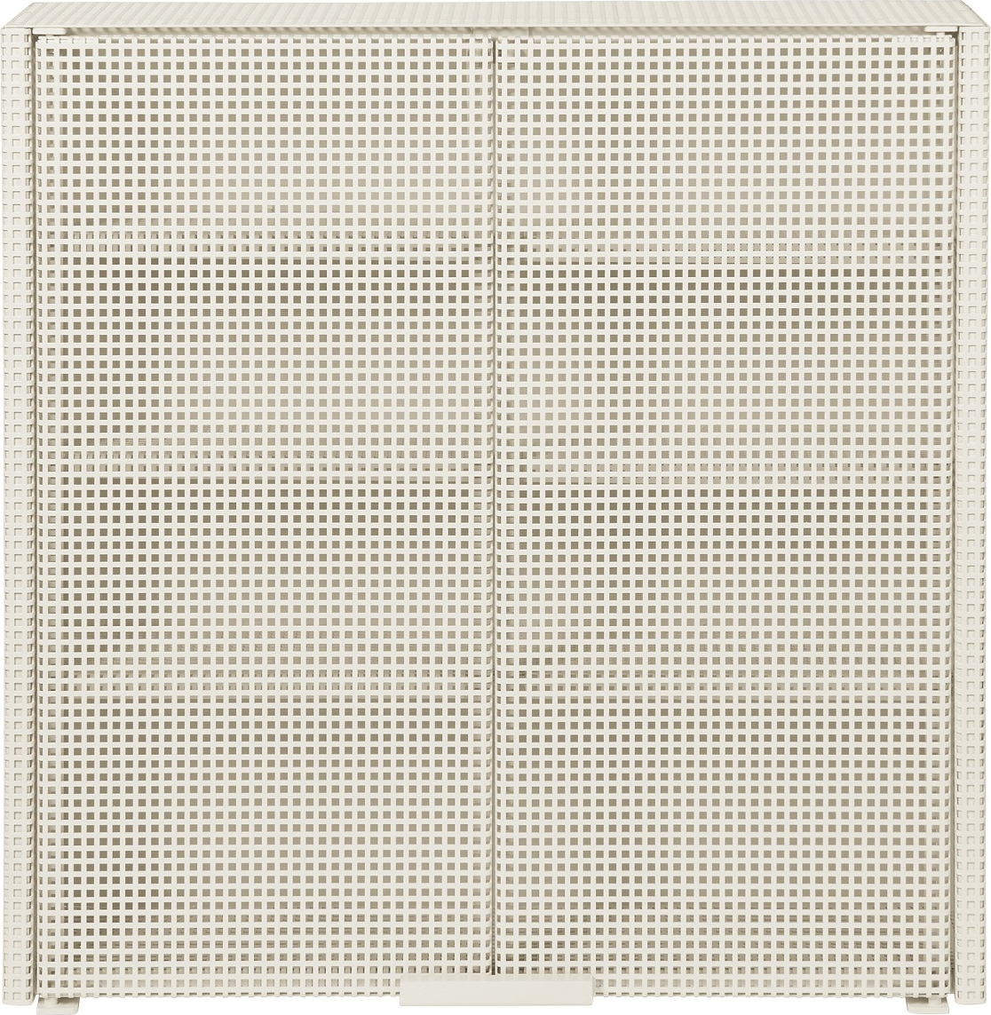 Vægskab Kristina Dam Grid Beige Pulverlakeret Stål 60x60x15   Opbevaringsskab