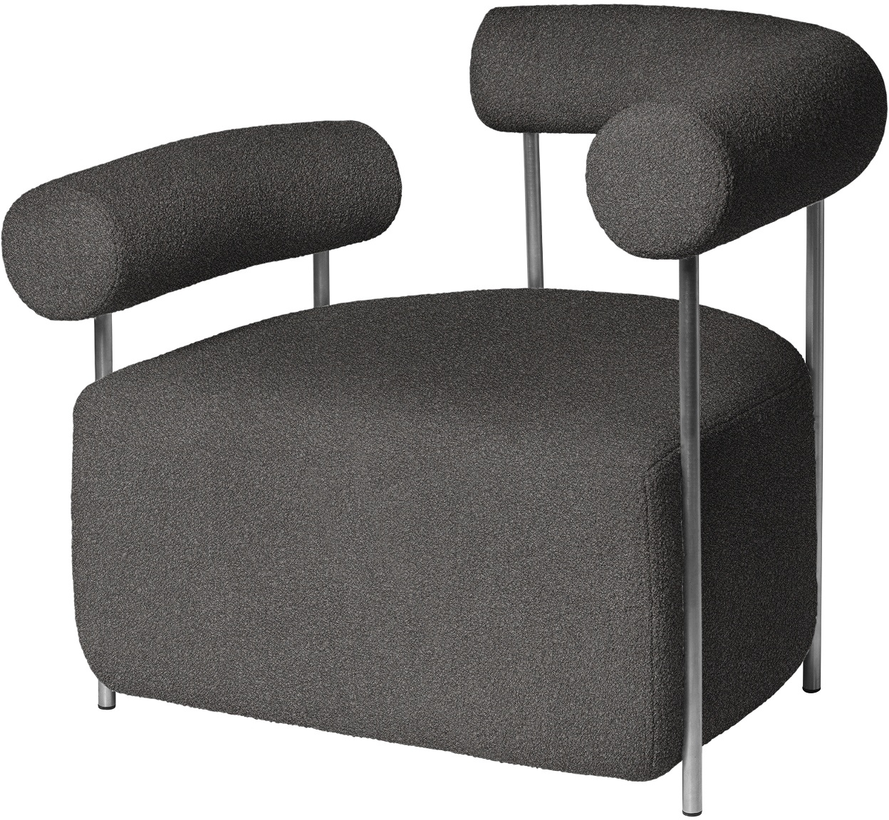 Loungestol Kristina Dam Solitude Mørkegrå Stof H73ã B71ã L87