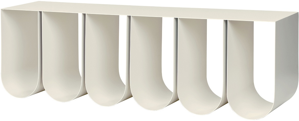 Væghylde Vægreol Kristina Dam Curved   Pulverlakeret Stål  Beige  84   24   30