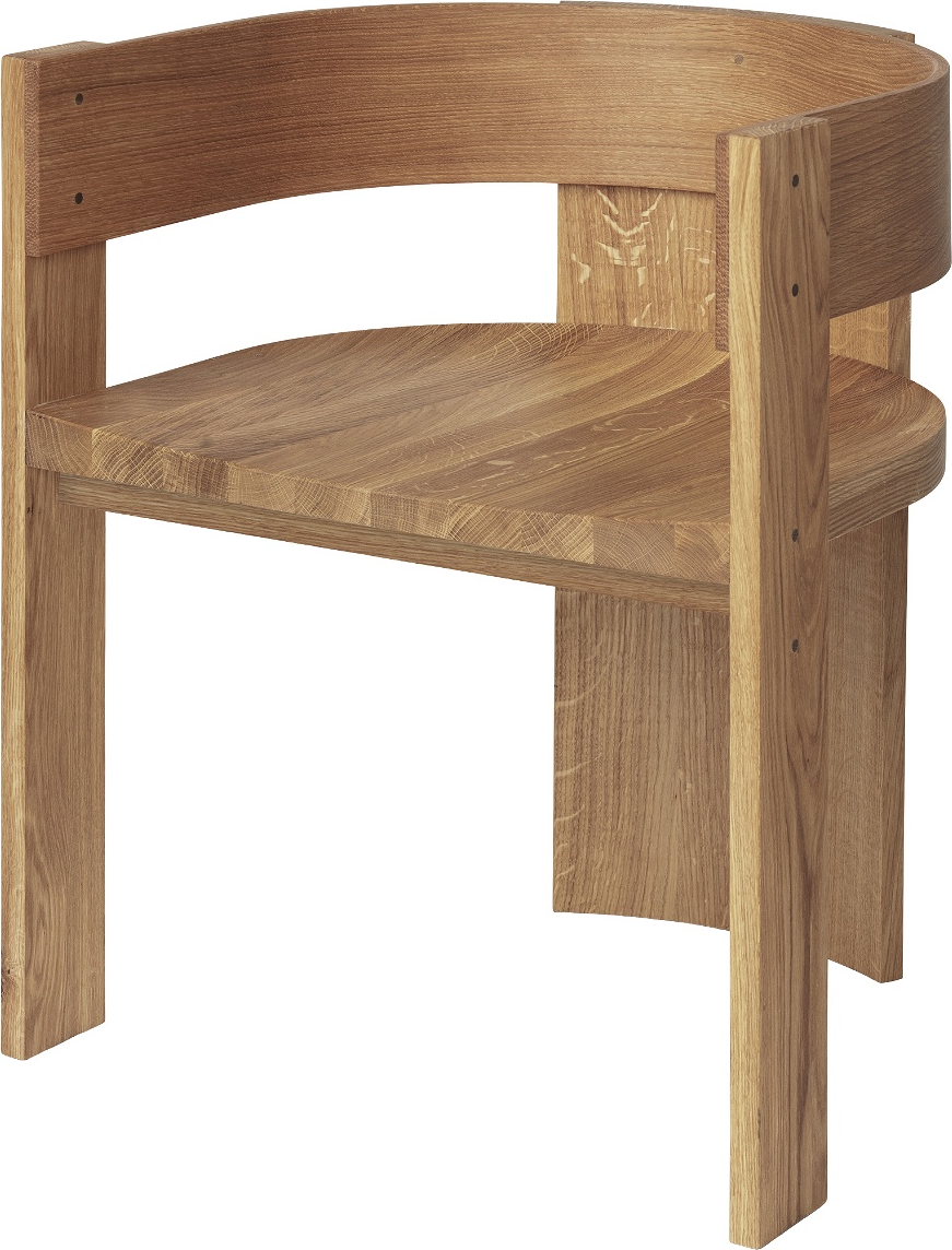Spisebordsstol Kristina Dam Collector med Armlæn - Naturfinish