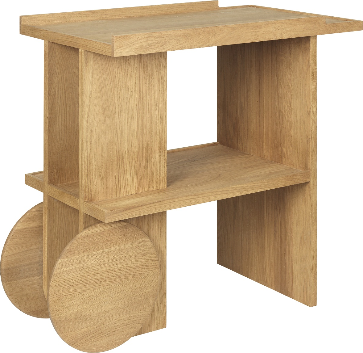 Axis Sidebord i Lakeret Egetræ – Elegant Design til Hjemmet