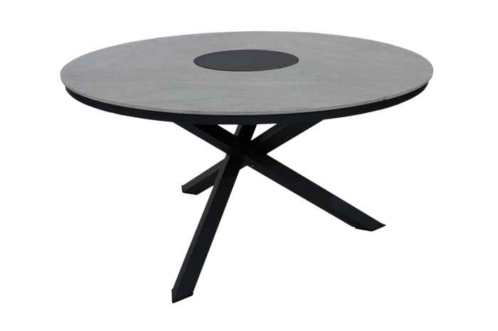 Kenora Antracit Havebord ø130cm  Havebord Brafab Enggården Havemøbler