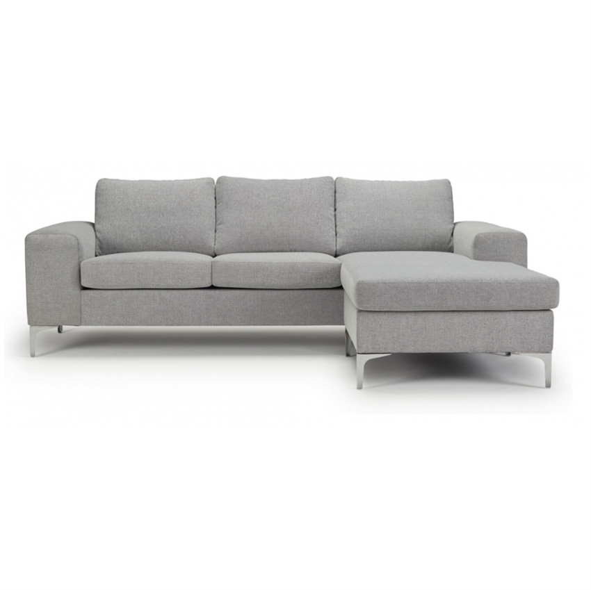 Nordly Boston    Personers Sofa Med Chaiselong Grå Stof 233     83     82     Møbelsalg