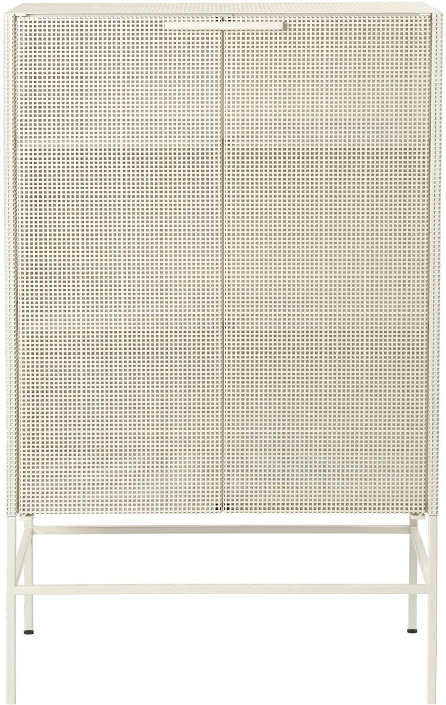 Højskab   Vitrineskab Kristina Dam Grid  Beige Perforeret Stål  131ã 54ã 76
