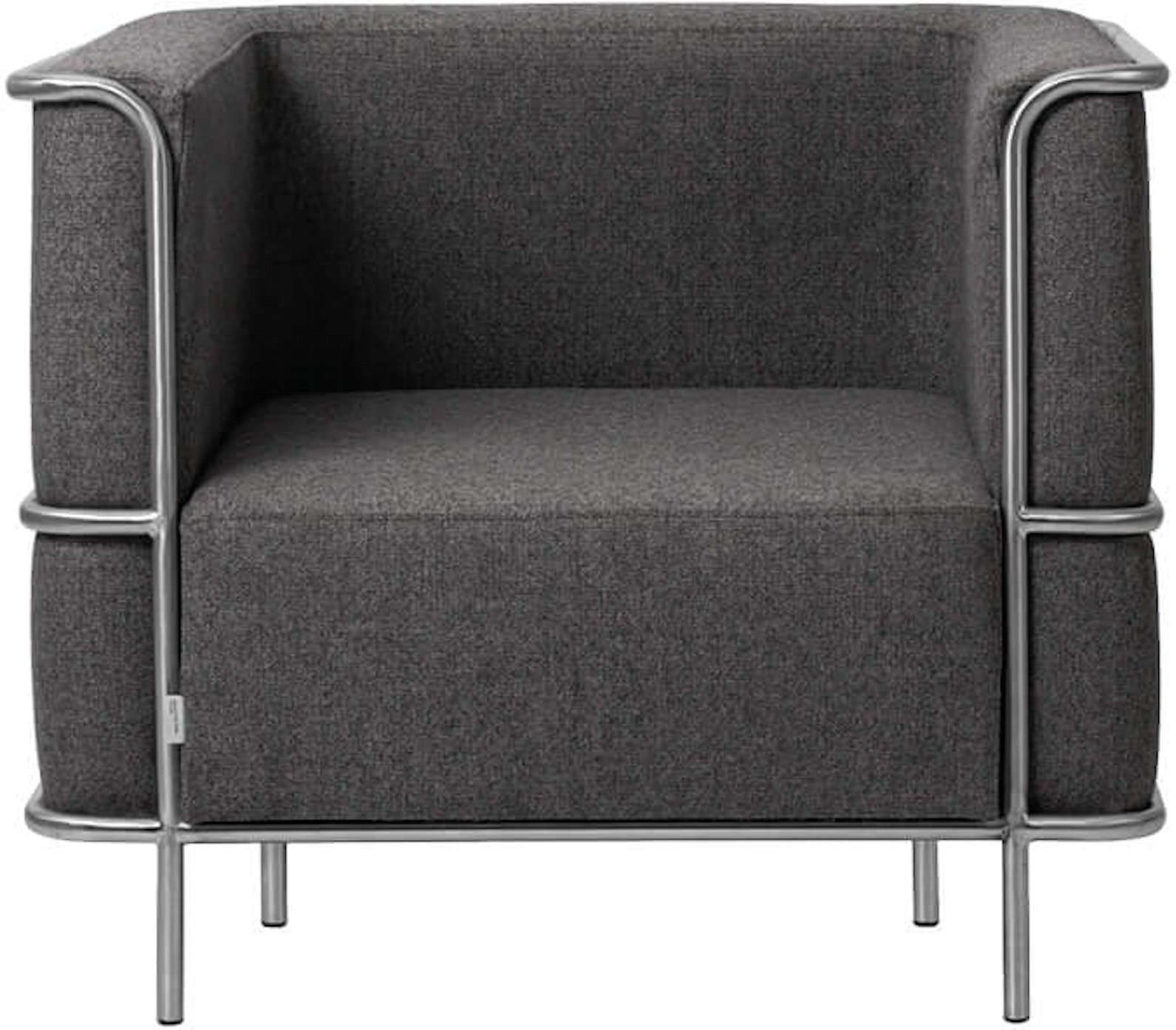 Loungestol Kristina Dam Modernist Mørk Grå Uld Lænestol H70xb77xl87