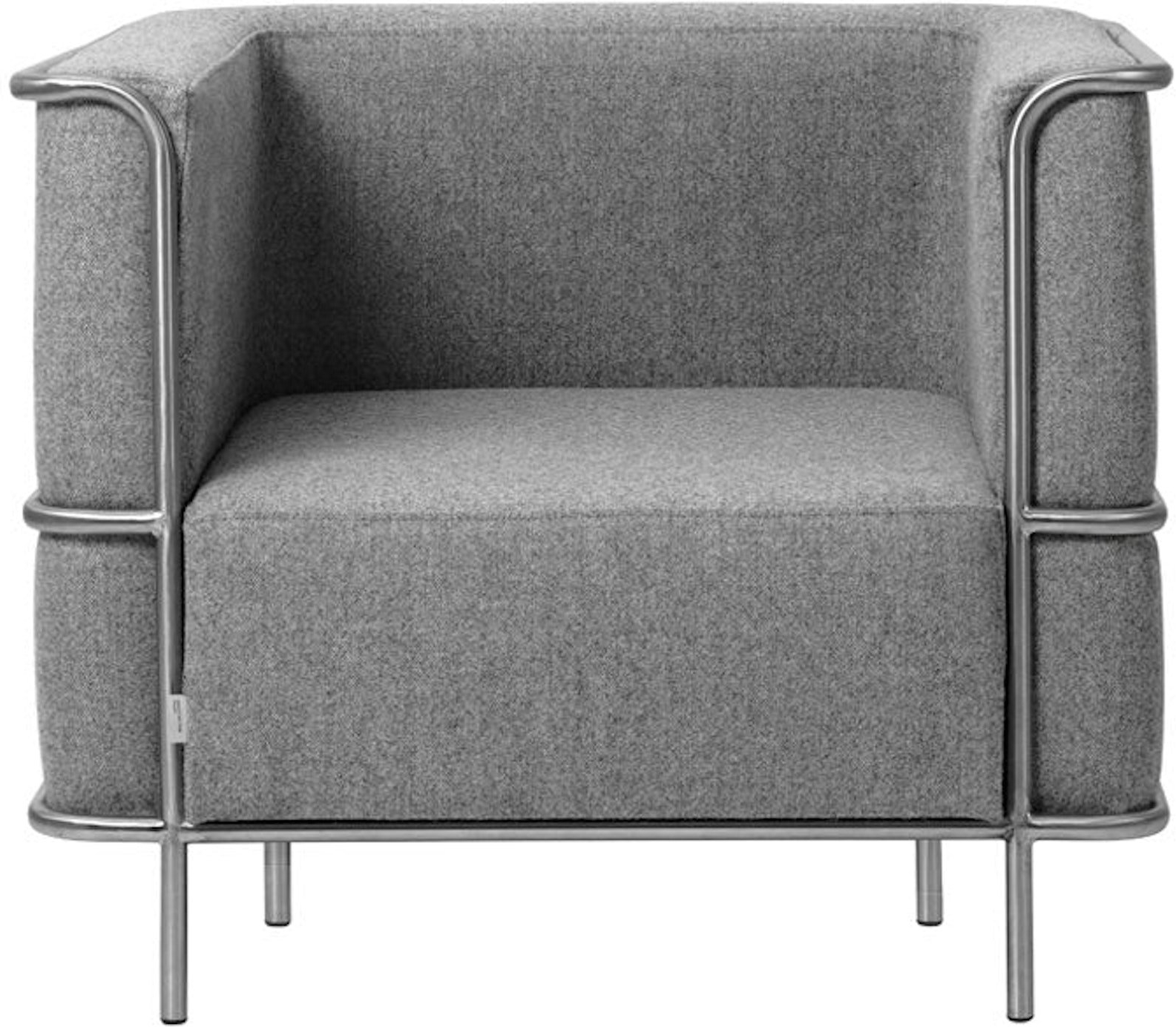 Loungestol Til Stuen Kristina Dam Modernist Lys Grå Uld H70   B77   L87