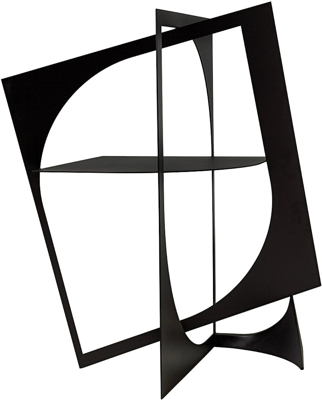 Skulptur Kristina Dam Frame   Sort Pulverlakeret Stål Indendørs Sidebord   Haveskulptur 80ã 50ã 60