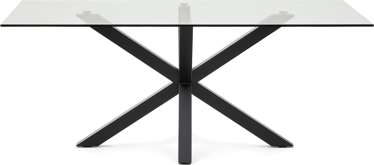 Kave Home Argo Spisebord – Elegant Glas & Stål til Dit Hjem