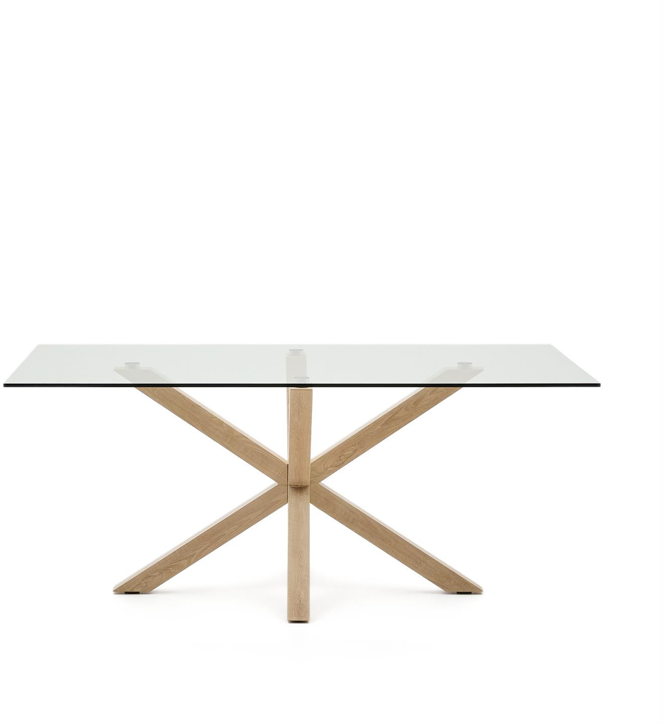 Moderne Argo Spisebord fra Kave Home med Glasbordplade