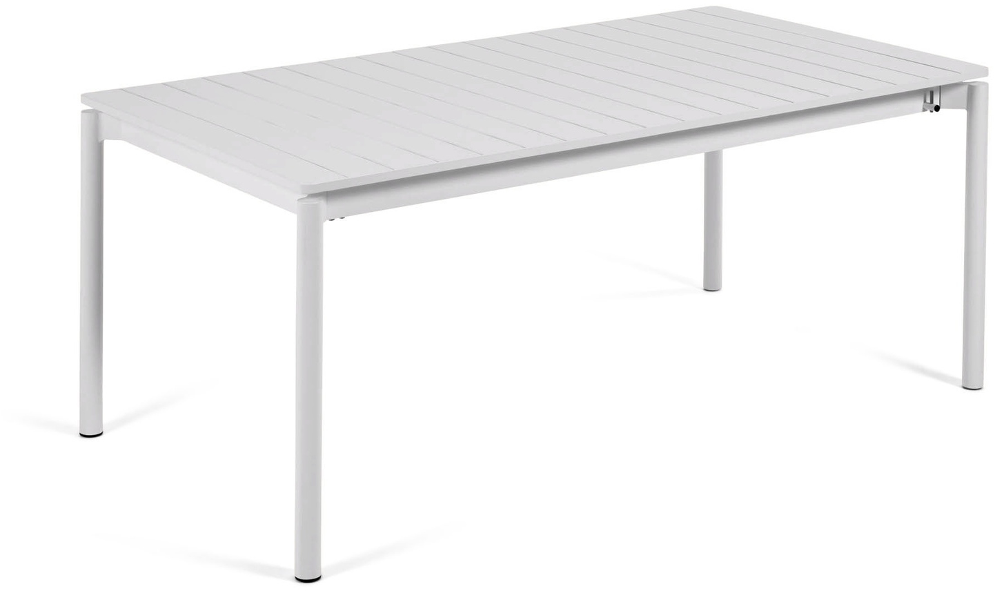 Udendørs Spisebord Med Udtræk Kave Home Zaltana Ekru Aluminium 180-240