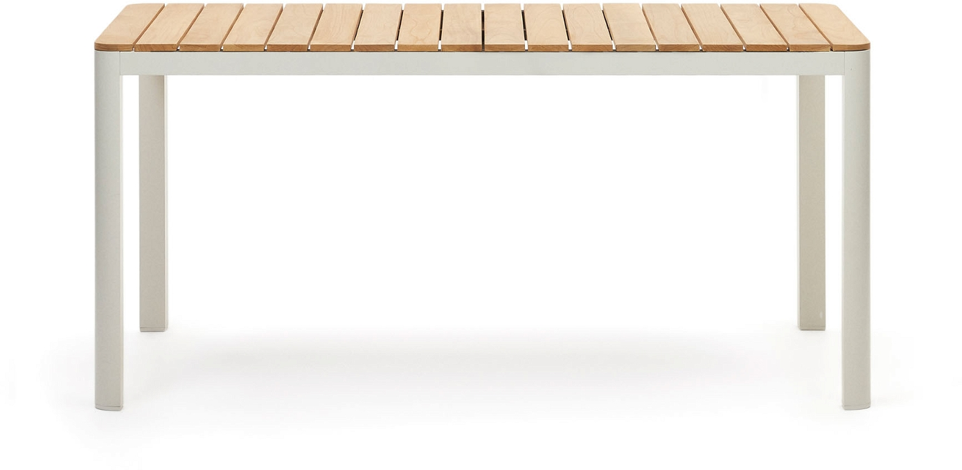 Udendørs Spisebord i Teak og Aluminium - Kave Home