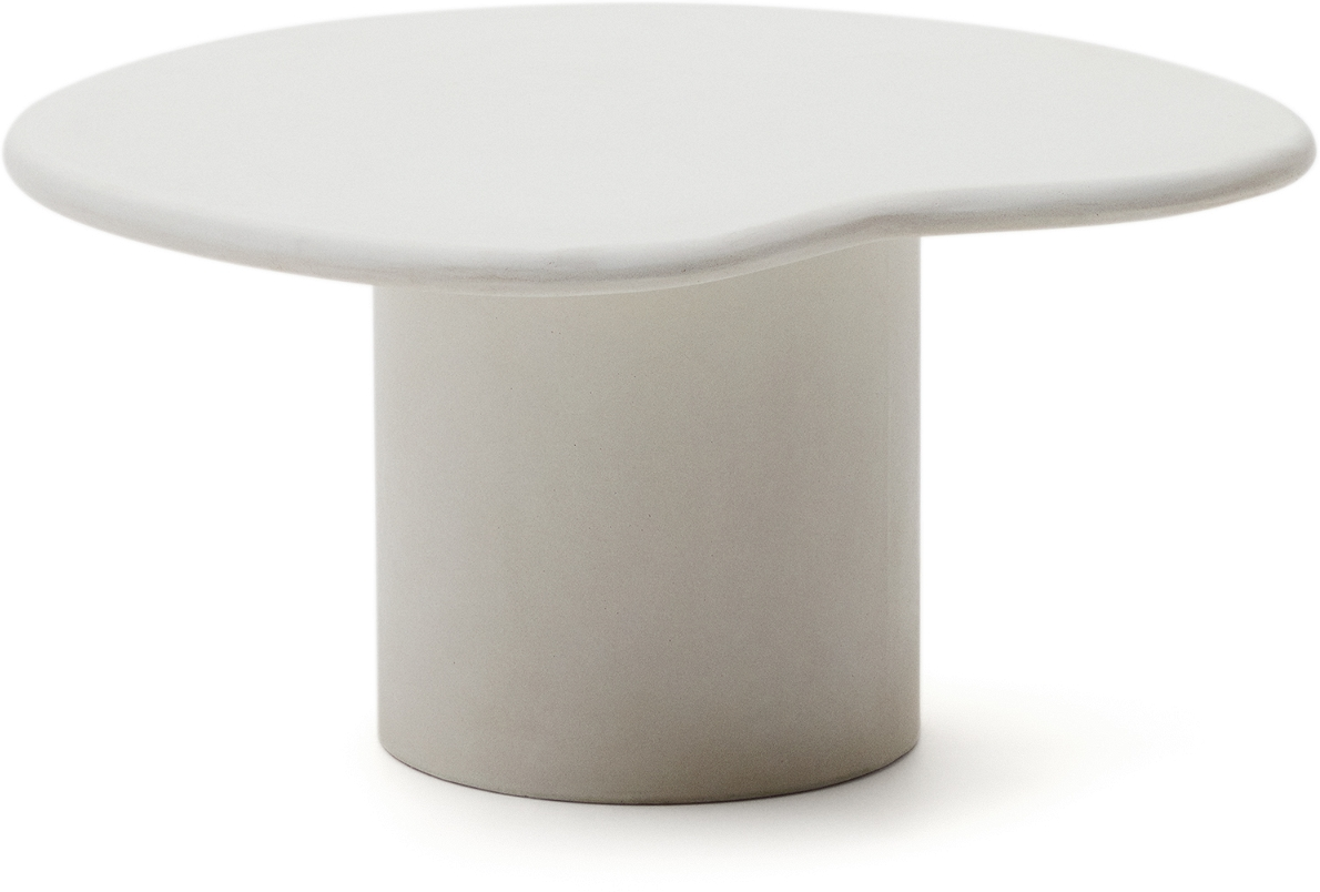 Udendørs Sofabord Kave Home Macarella Hvid Fibercement 77x83x41