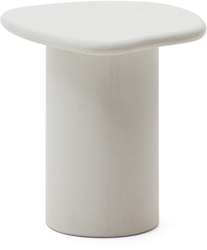 Udendørs Sofabord Kave Home Macarella 48x47x46   Hvid Fibercement