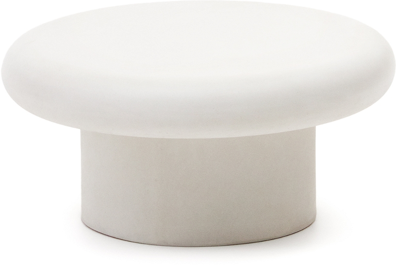 Udendørs Sofabord   Sidebord Kave Home Addaia Fibercement Hvid 66x66x30   Nordisk Design