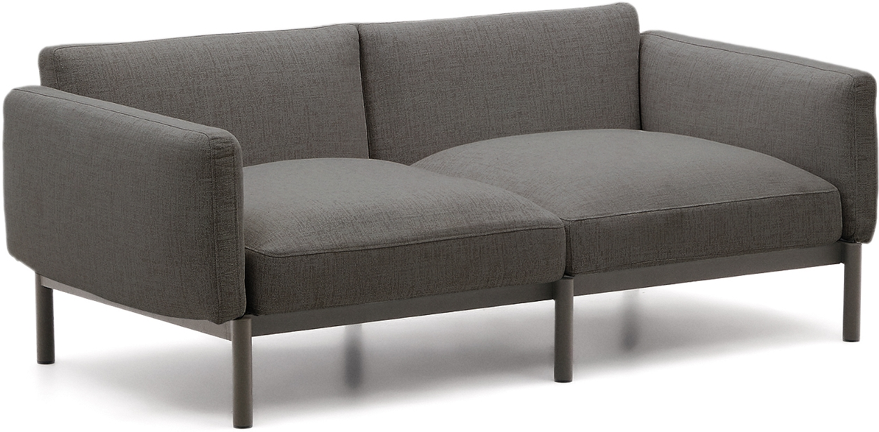 Udendørs  -personers Sofa Kave Home Sorells Grafit Aluminium Modulær Loungesofa