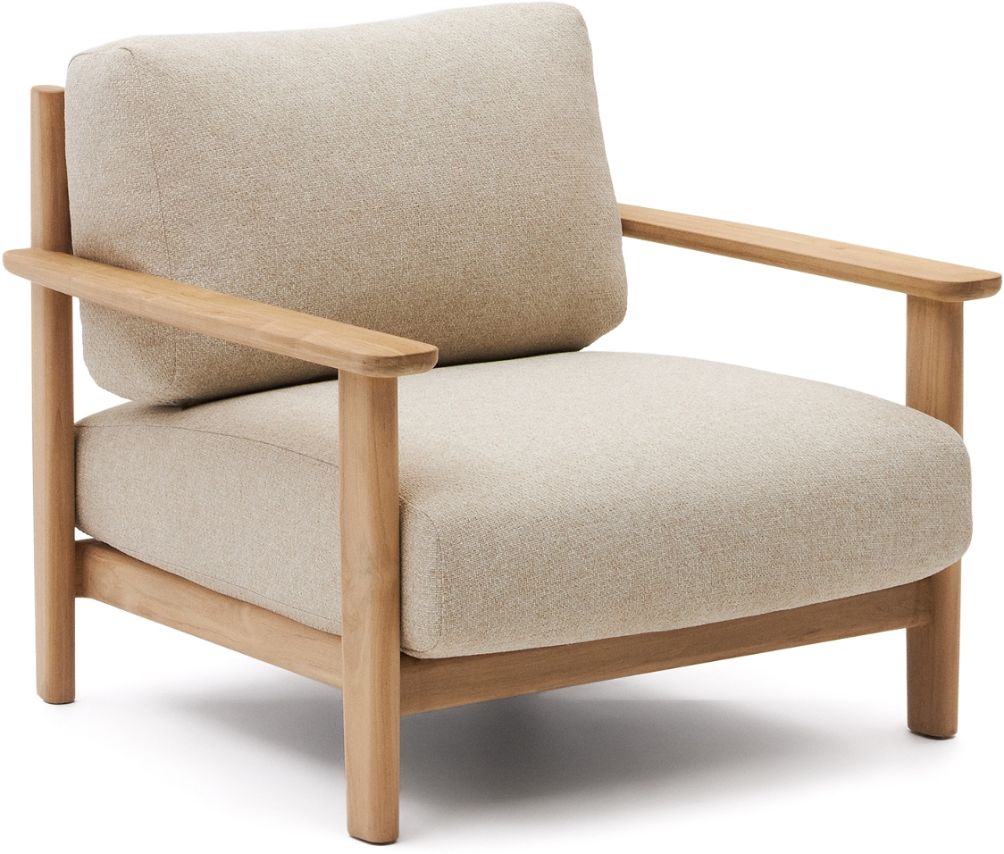 Udendørs Lænestol i Teak med Aftagelig Hynde - Nordisk Design