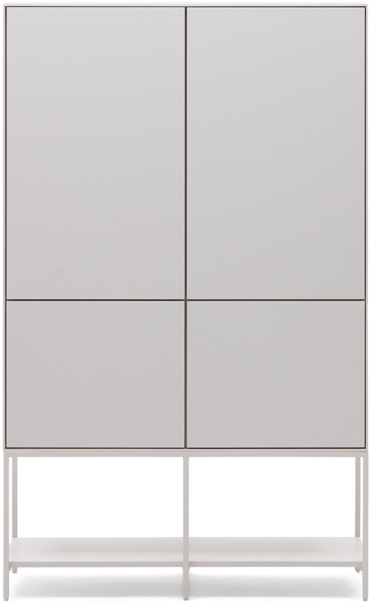 Elegant Vedrana Highboard i Hvid MDF og Stål