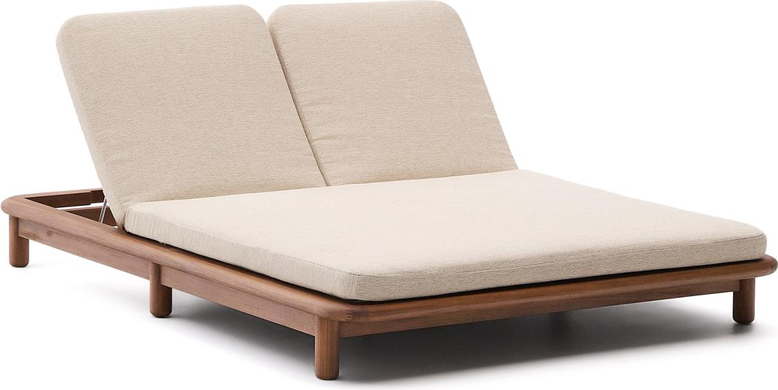 Udendørs Solseng Daybed Kave Home Turqueta  -personers Teak Brun