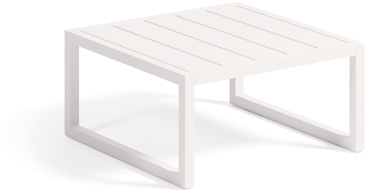 Udendørs Sidebord Comova i Hvid Aluminium - Stilrent Design
