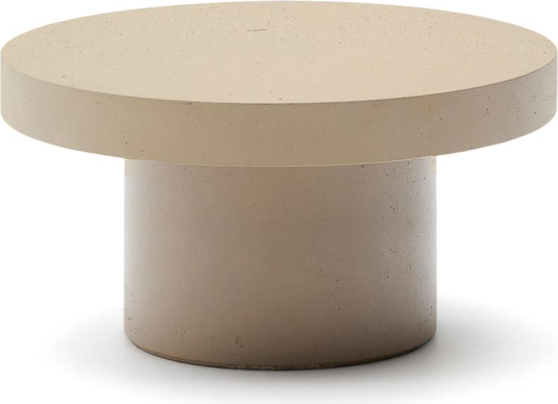 Udendørs Sofabord   Kaffebord Kave Home Aiguablava ø90   Cementfiber Beige