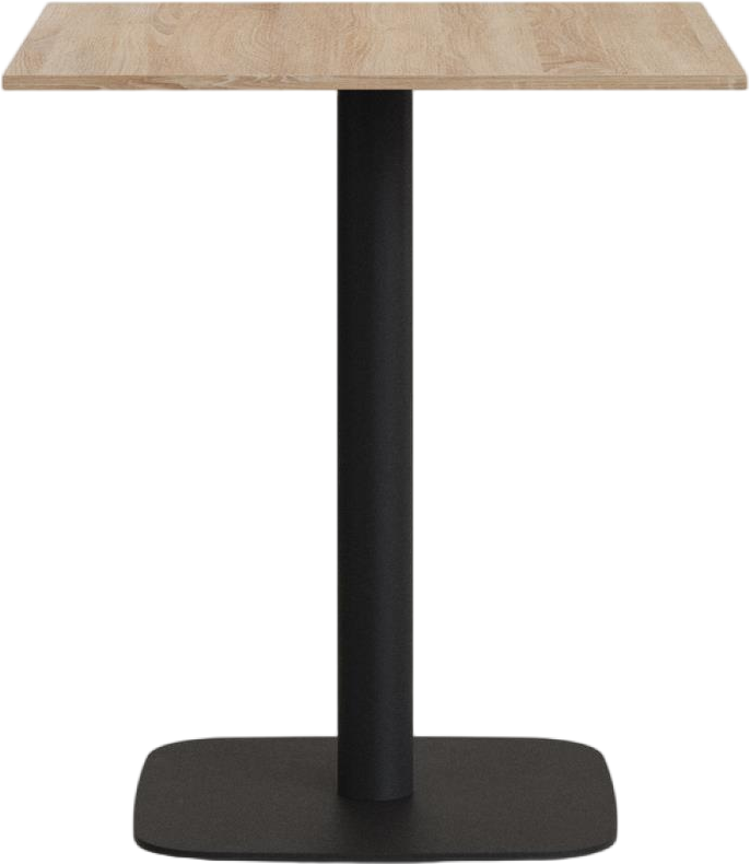 Barbord Højbord Kave Home Tiaret Moderne Nordisk ø60 H98   Lys Natur Top Med Sort Stålstel