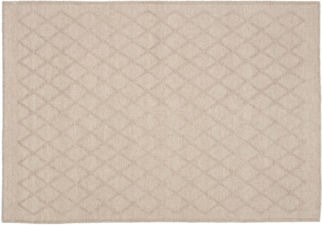 Gulvtæppe Kave Home Sybil 160x230     Håndvævet Beige Uld Nylon-bomuld Med Geometrisk Mønster