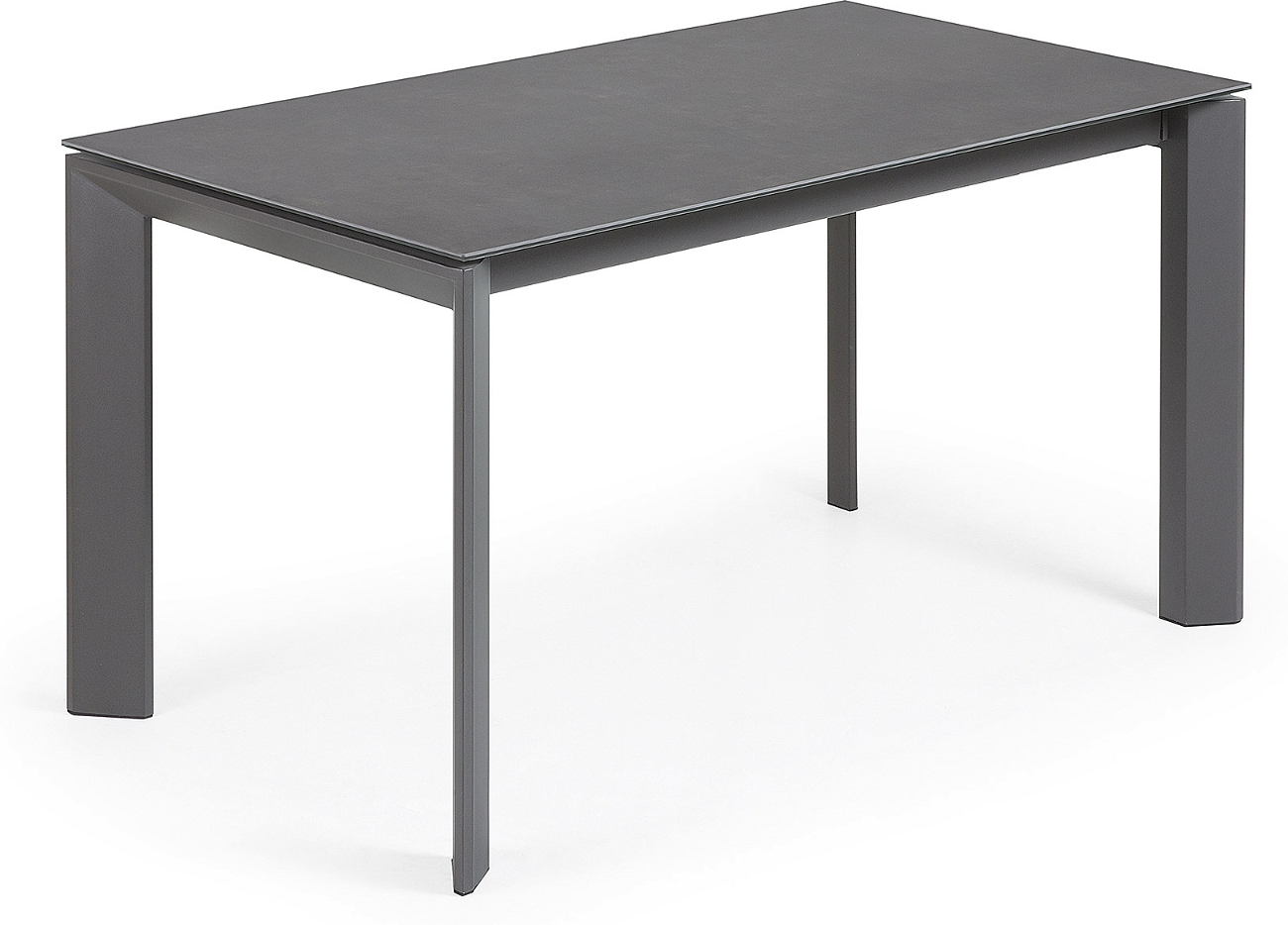 Udtræksspisebord Axis – Mørkegrå Keramik & Stål 140-200 cm