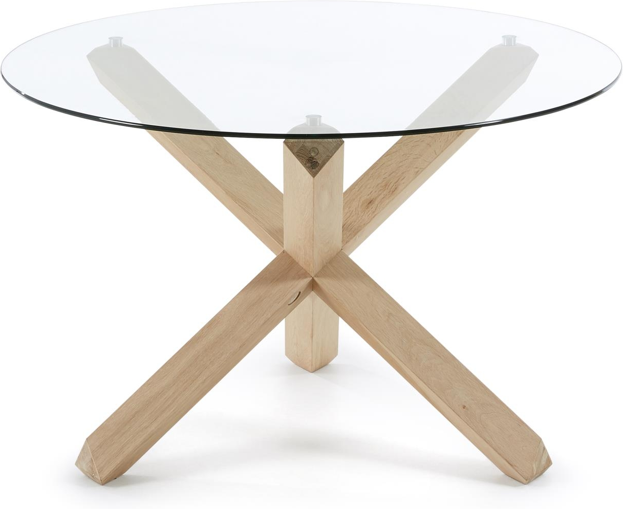 Lotus Spisebord fra Kave Home - Ø120 cm i Hærdet Glas