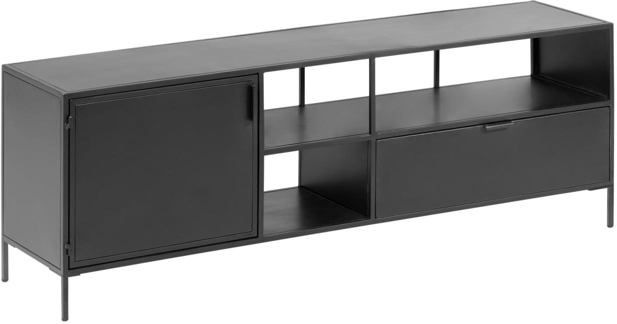 TV-bord Kave Home Shantay i Sort Stål - Industrielt Design