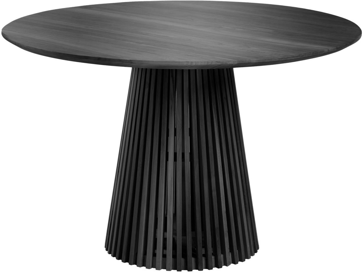 Rundt Spisebord Kave Home Jeanette Ø120 cm – Sort Mindi-træ